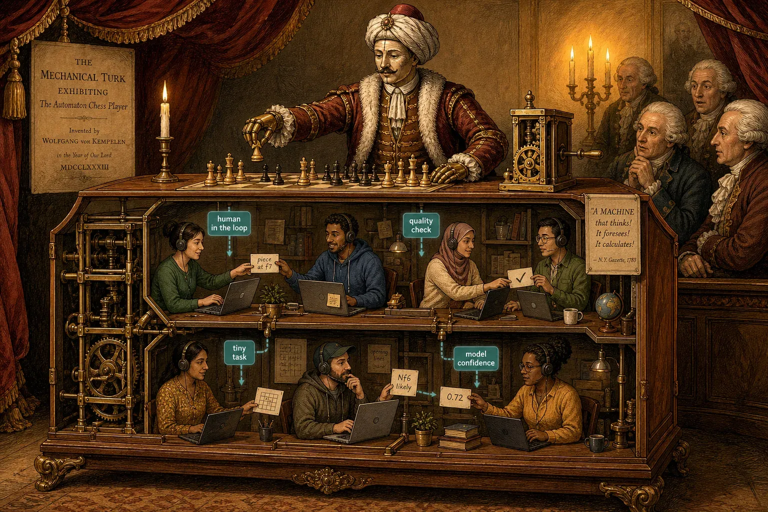 Amazon Mechanical Turk 众包平台的插画