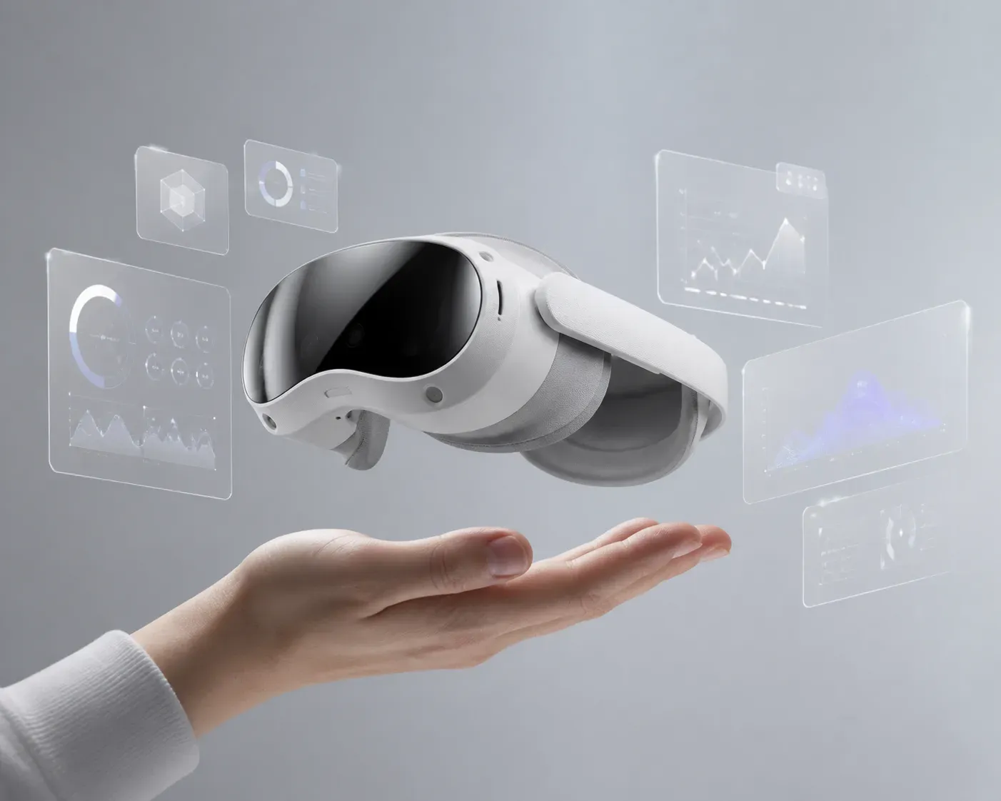 Apple Vision Pro 空间计算头显的插画