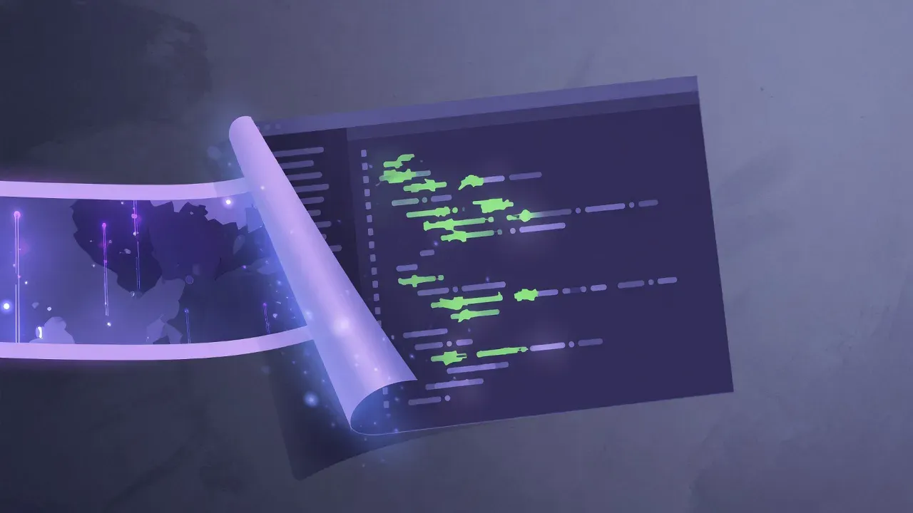 编辑插图：代码编辑器侧栏透出连续的光带