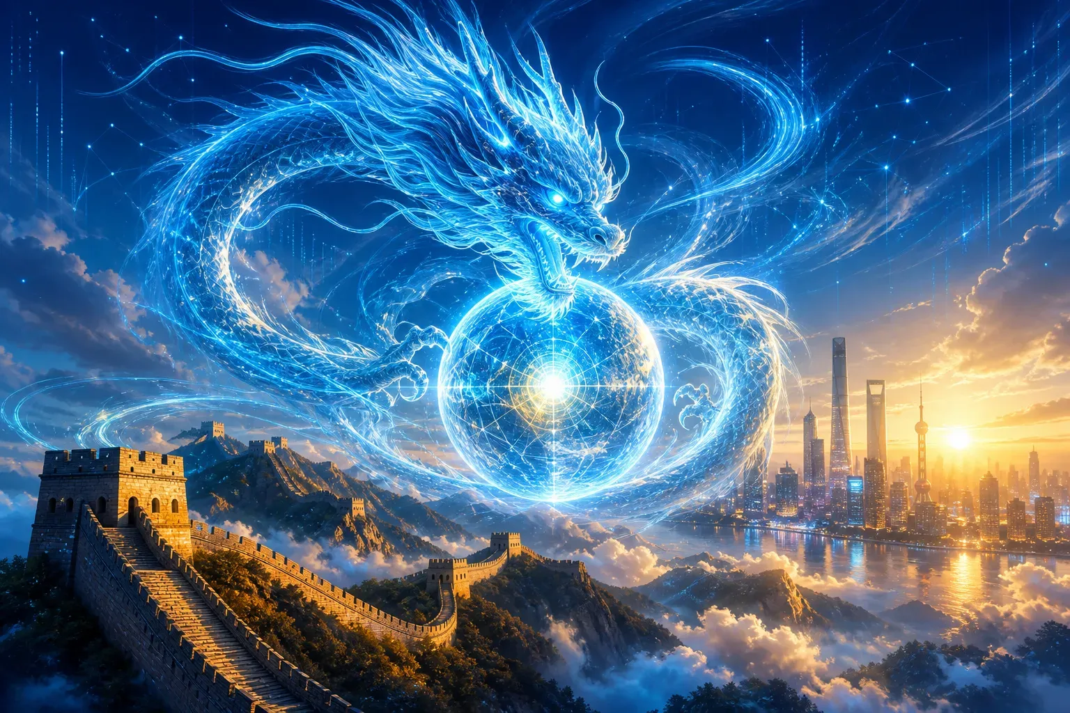 文心大模型 4.0 发布的插画